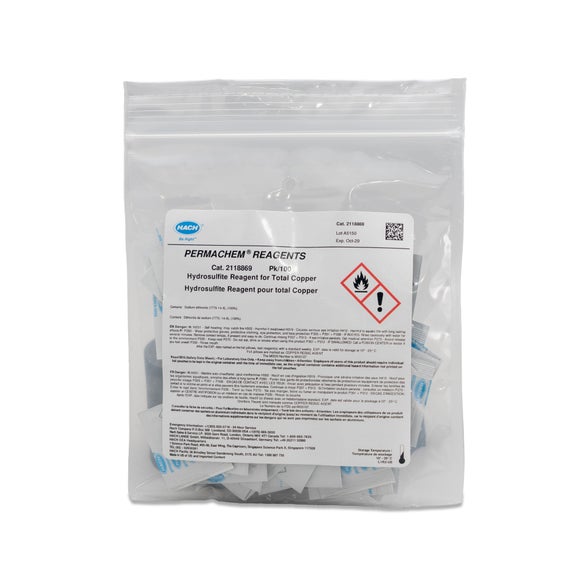 Hydrosulfite Reagent Powder Pillows, 25 mL, pk/100