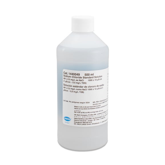 Sodium Chloride Standard Solution, 491 mg/L NaCl (1000 µS/cm), 500 mL