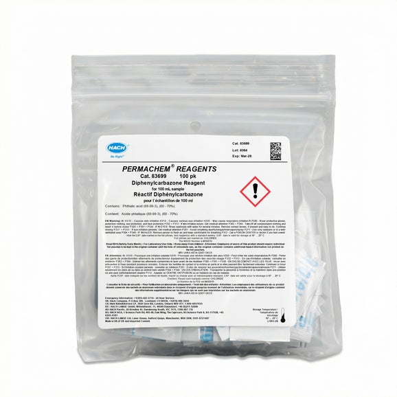 Diphenylcarbazone reagent powder pillows, 100 pieces