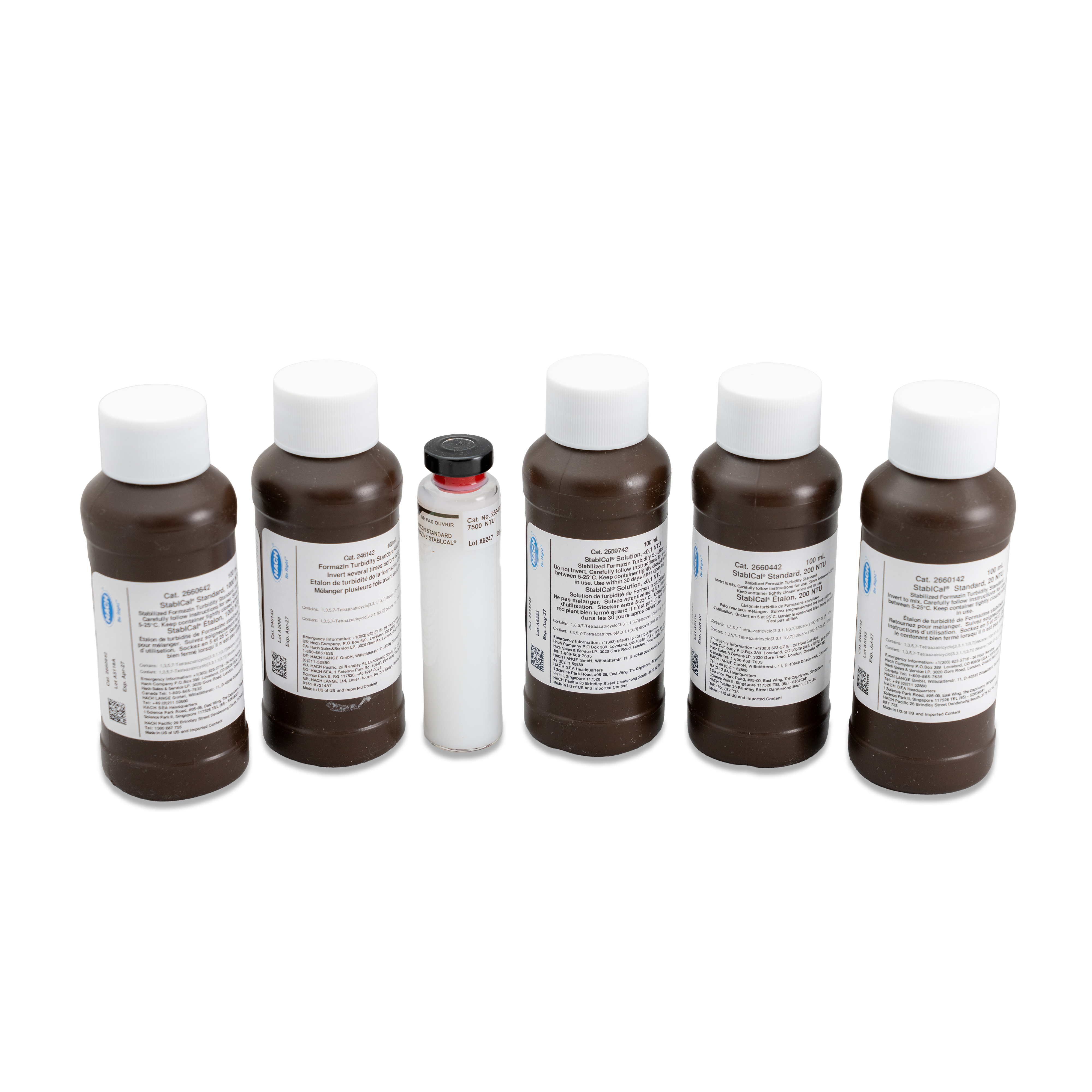 Stablcal® Turbidity Standards Calibration Kit, 2100N / N IS Turbidimeter, 500 mL bottles