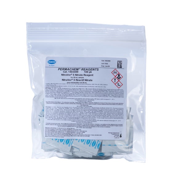 NitraVer 5 Nitrate Reagent Powder Pillows, 0.1-10mg/L NO₃-N