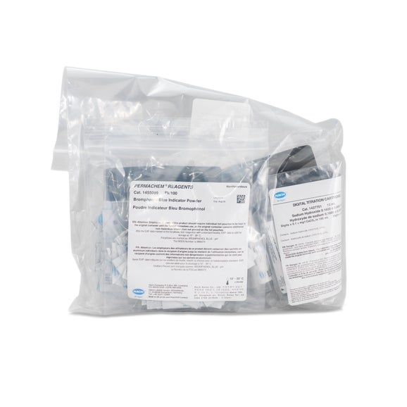 Powder pillows indicator, bromphenol blue, pk/100