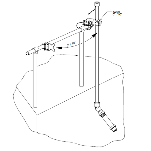 PVC rail mount kit for ISE sensors