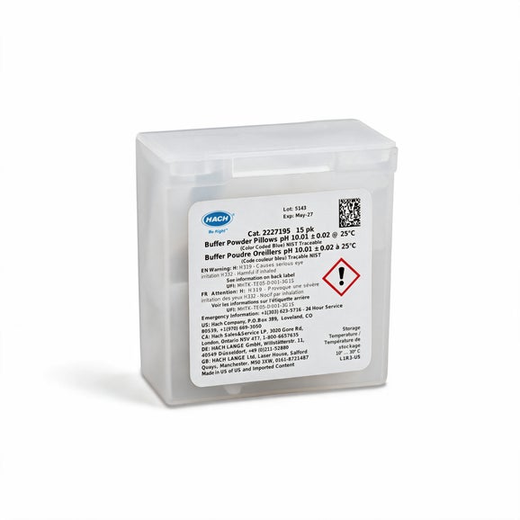 Buffer Powder Pillows, pH 10.01 Color-coded Blue, pk/15