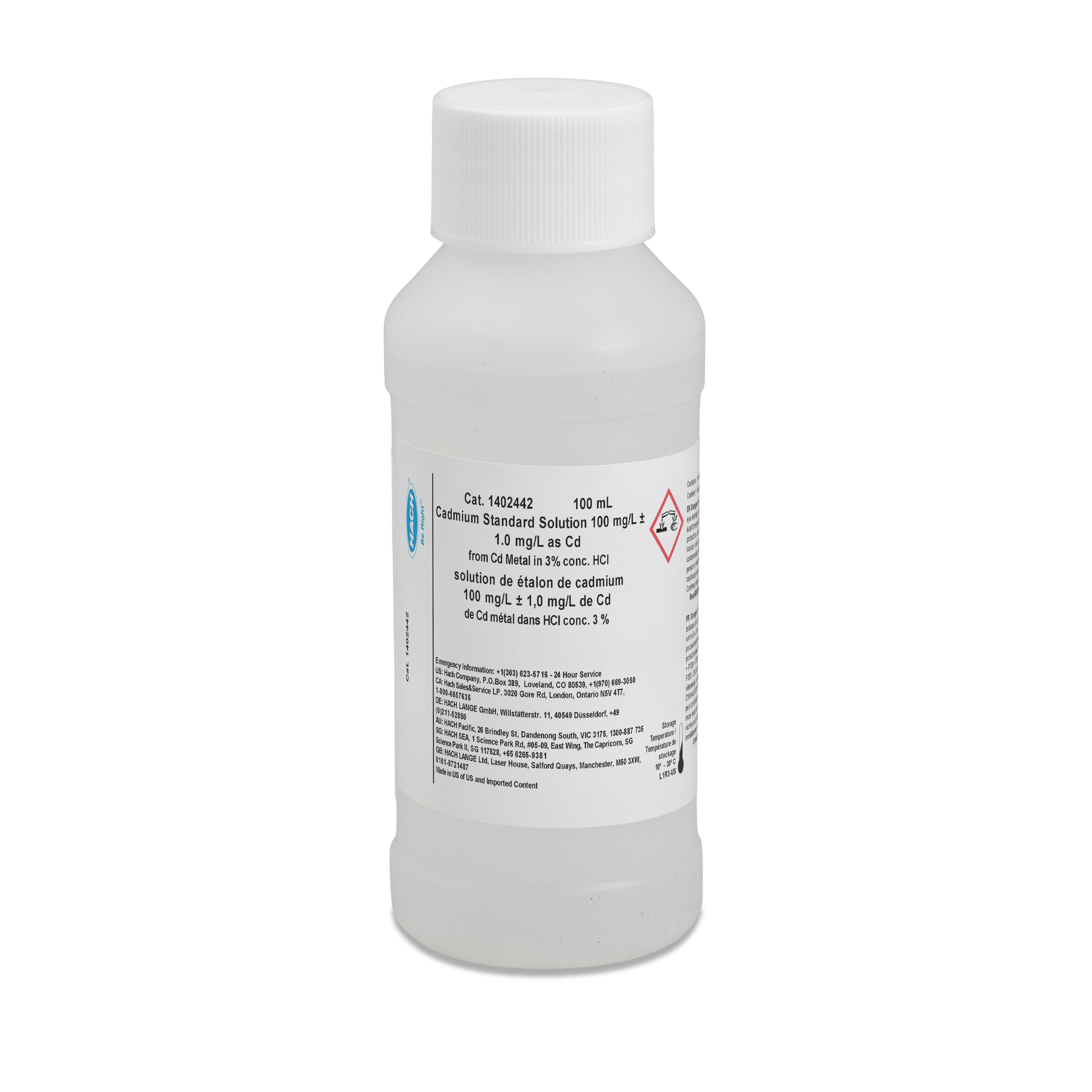 Cadmium Standard Solution, 100 mg/L as Cd (NIST), 100 mL