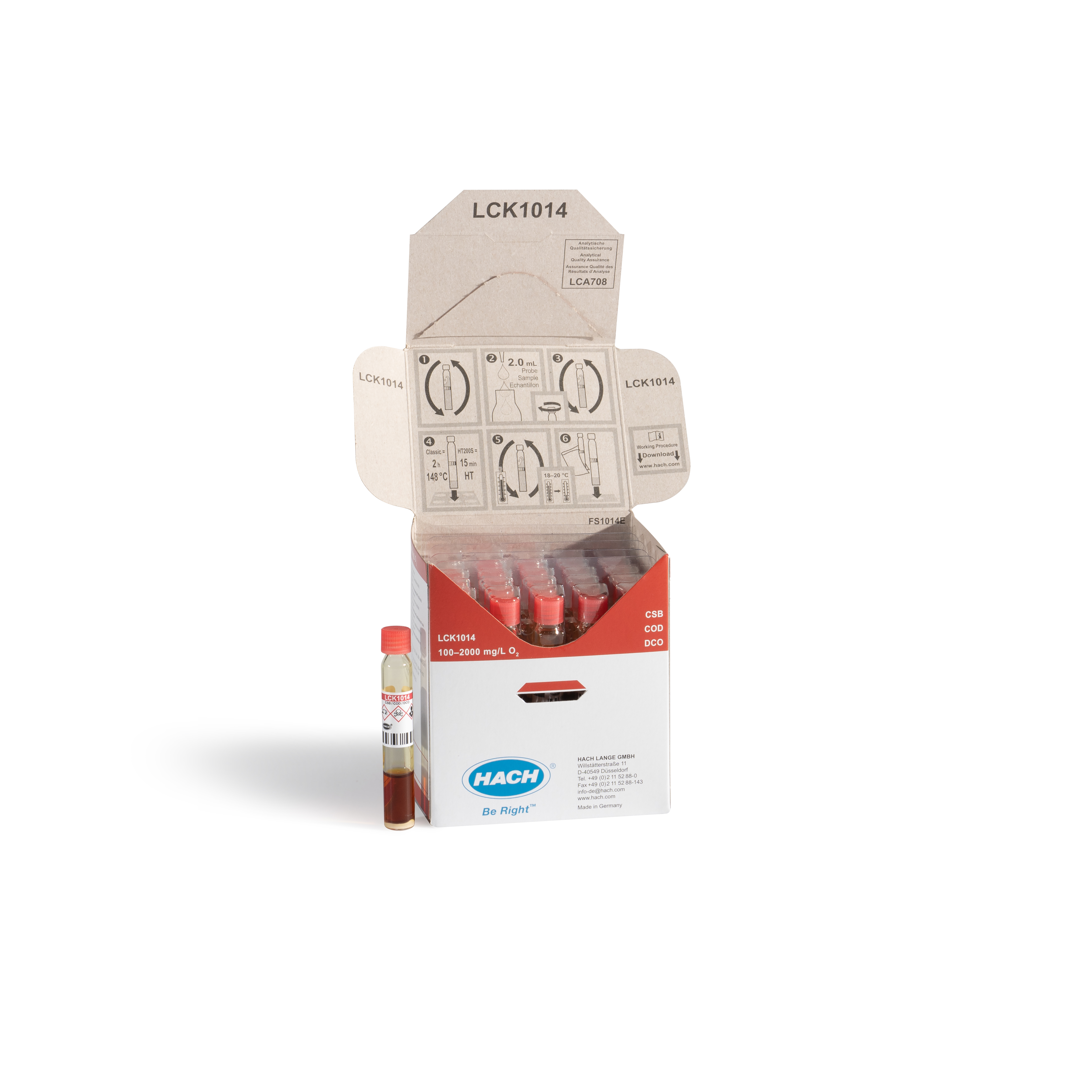 COD cuvette test for samples with high Chloride loads, 25 COD cuvette test for samples with high Chloride loads, 25