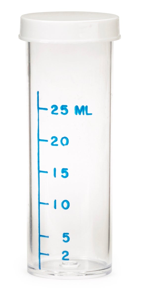 Vial w/ 2, 5, 10, 15, 20, 25 ml, marks