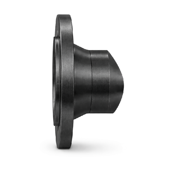 Coped carbon steel welding flange kit for insertion mounting hardware