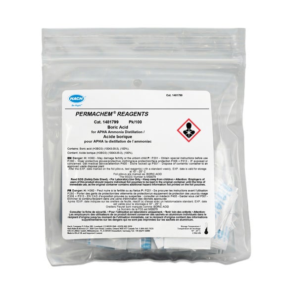Boric Acid Powder Pillows, pk/100
