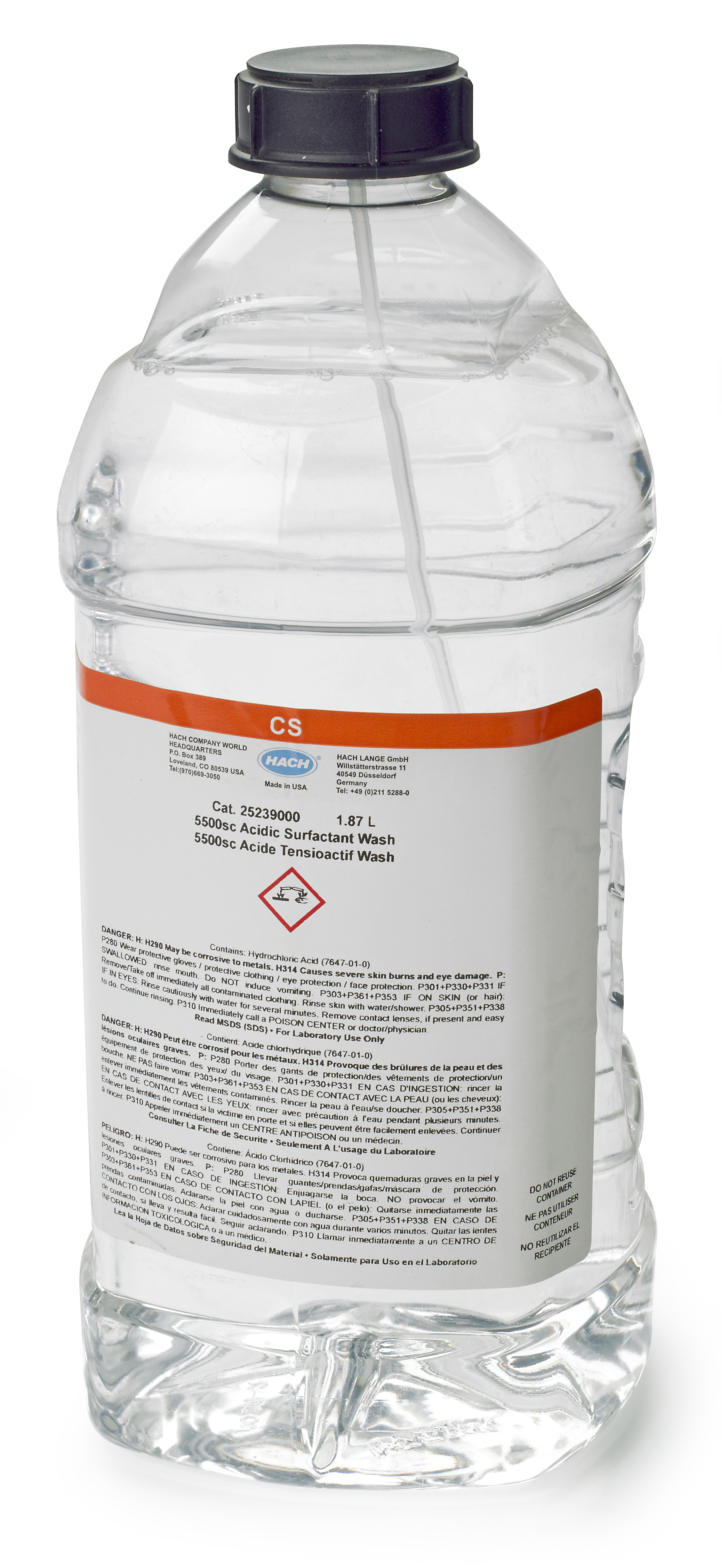 5500sc Ammonia Monochloramine Acidic Surfactant Wash, 2 L | Hach
