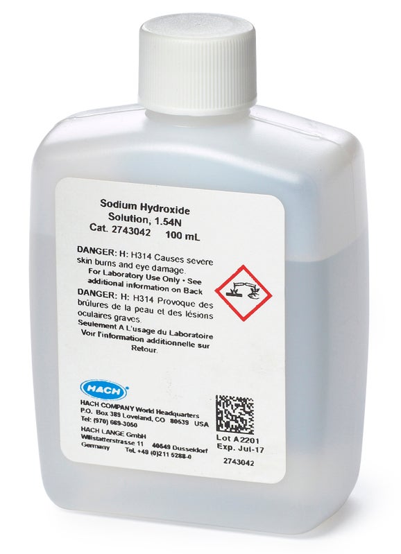 Solution, sodium hydroxide, 1.54N, 100 mL