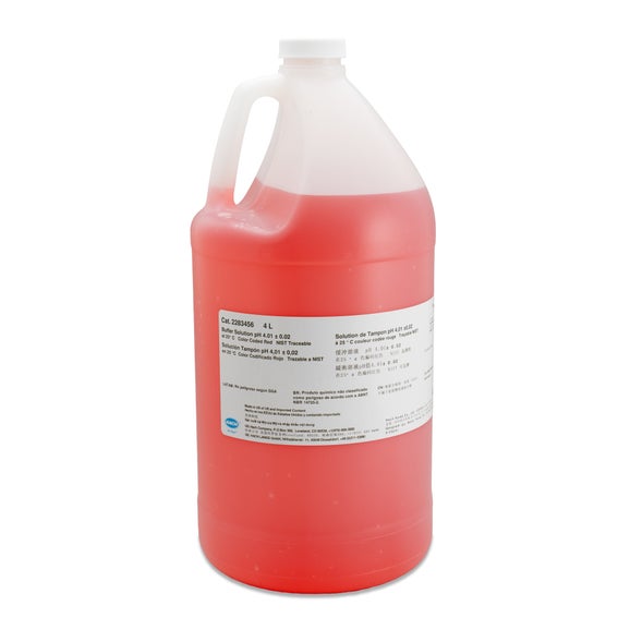 Buffer Solution, pH 4.01, Color-coded Red, 4L