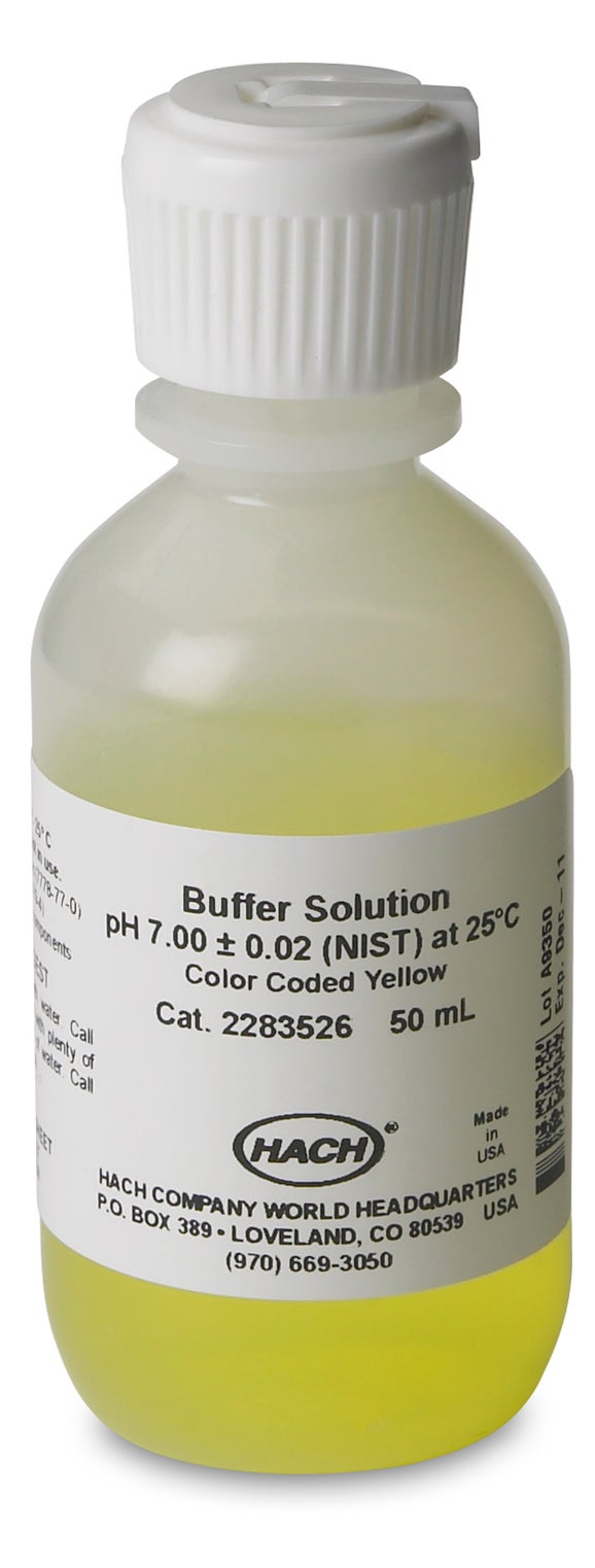 Buffer Solution, pH 7.00, Colour-coded Yellow, 50 mL