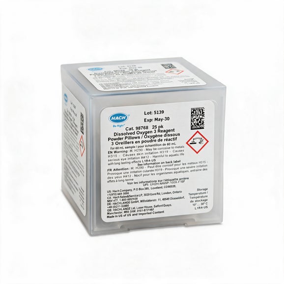 Dissolved Oxygen 3 Reagent Powder Pillows, 60mL sample, pk/25