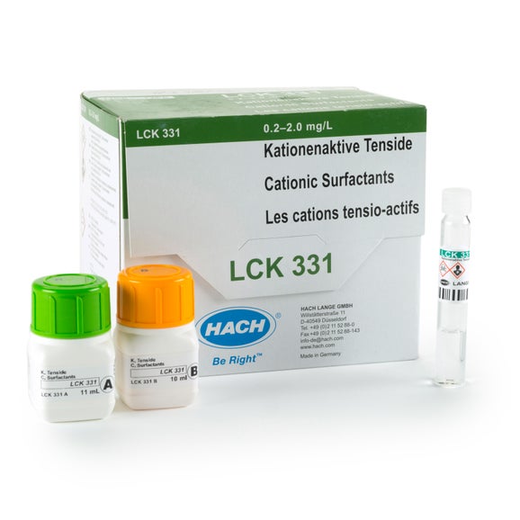Cationic surfactants cuvette test 0.2-2.0 mg/L, 25 tests