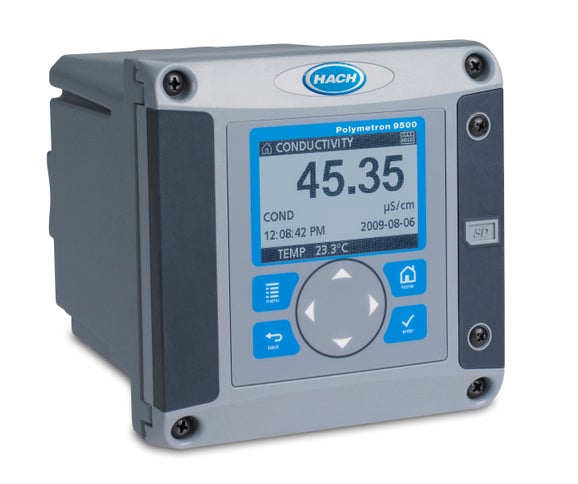 Polymetron 9500 Controller, 24 VDC, one conductivity sensor input, HART, two 4-20 mA Outputs