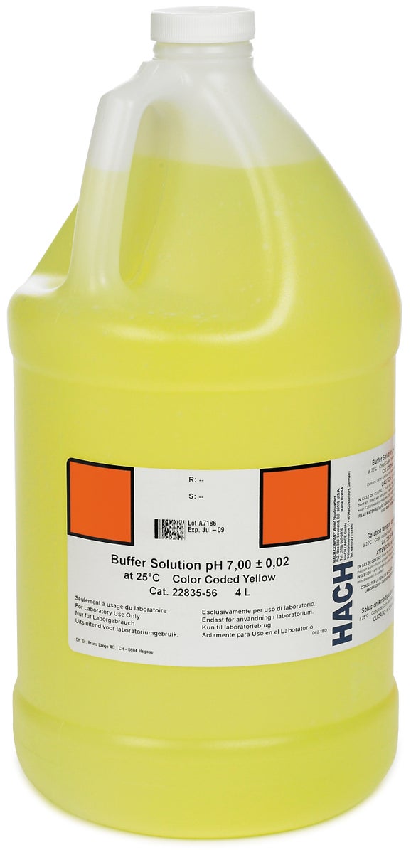 Buffer Solution, pH 7.00, Color-coded Yellow, 4L