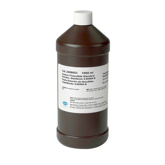 Sodium Thiosulfate Standard Solution, Stabilized, 0.00564 N, 1 L