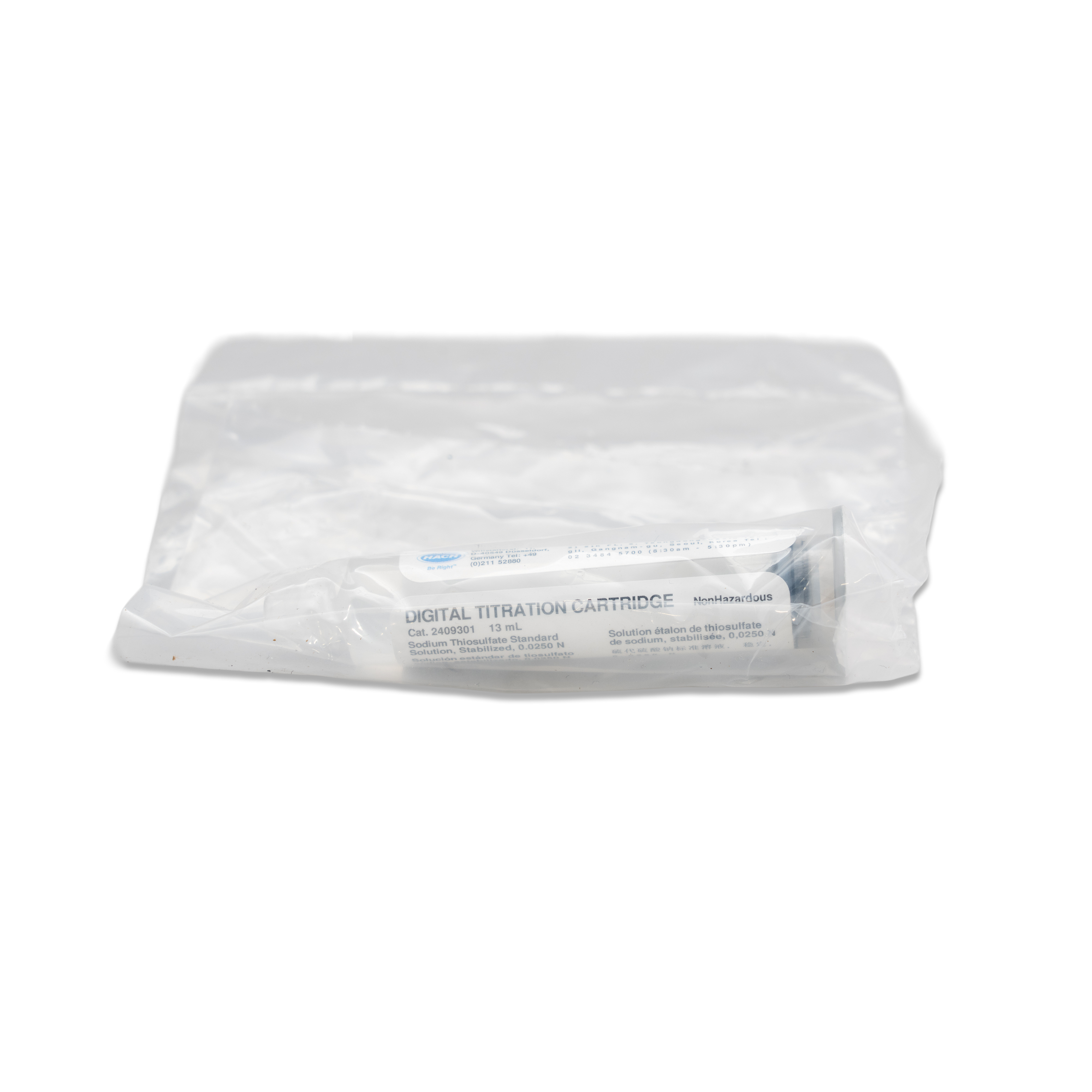Sodium Thiosulfate Digital Titrator Cartridge, Stabilized, 0.0250 N