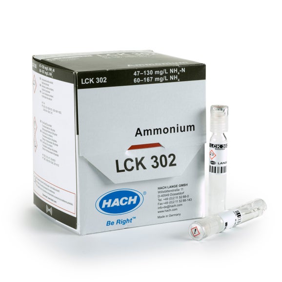 Ammonium cuvette test 47-130 mg/L NH₄-N, 25 tests