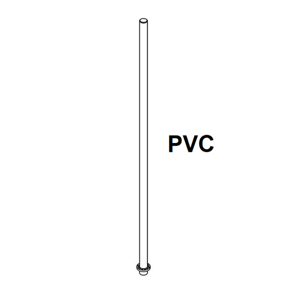 Mounting pipe 2 m, PVC, for E-chem sensors