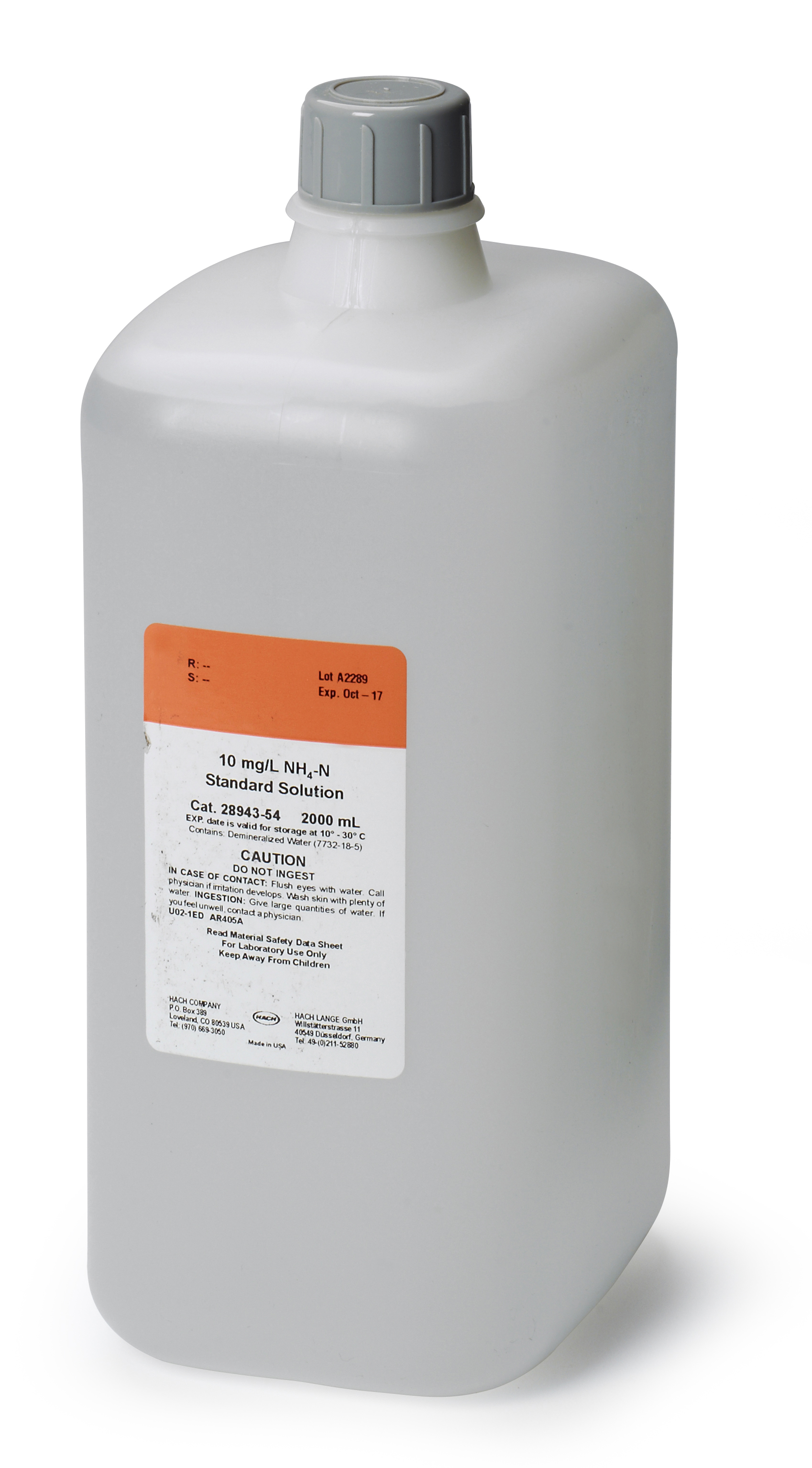 10 mg/L NH₄-N standard Solution, Amtax sc, 2000 mL | Hach 10 mg/L NH₄-N standard Solution, Amtax sc, 2000 mL | Hach
