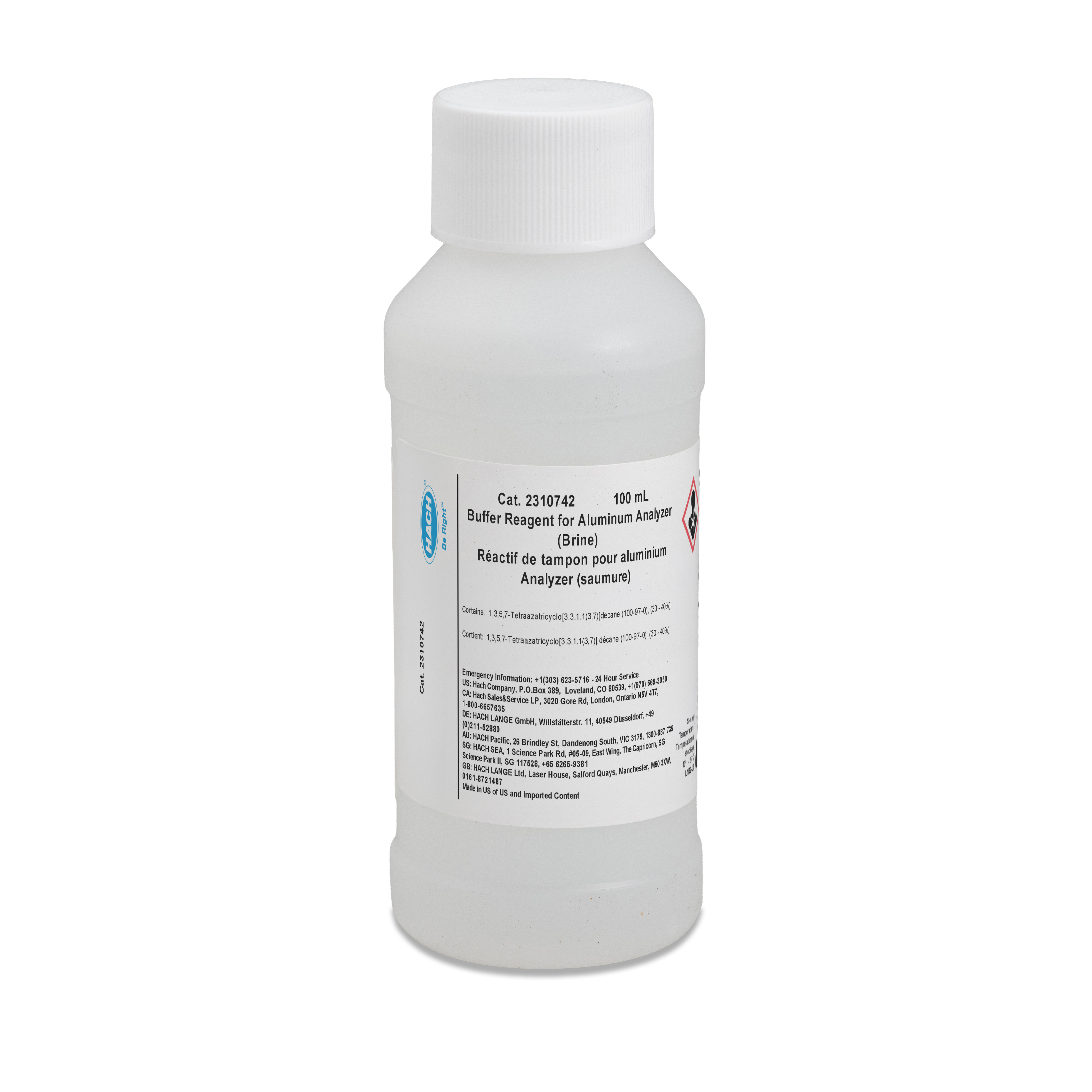 Buffer Reagent for Aluminum in Brine, 100 mL