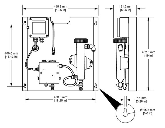 CLF10sc Free Chlorine Analyzer (Panel Only) with pHD Differential Sensor