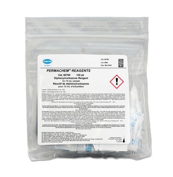 Diphenylcarbazone Reagent Powder Pillows, pk/100