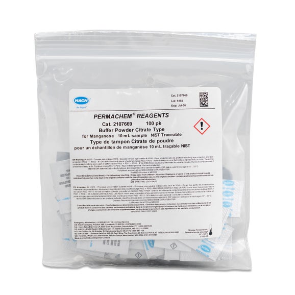 Citrate Buffer Powder Pillows for Manganese, 10 mL, pk/100