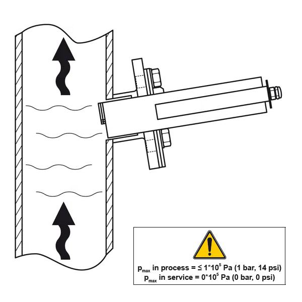 Installation armature, inline fitting, stainless steel, for Solitax inline sc and Solitax highline sc