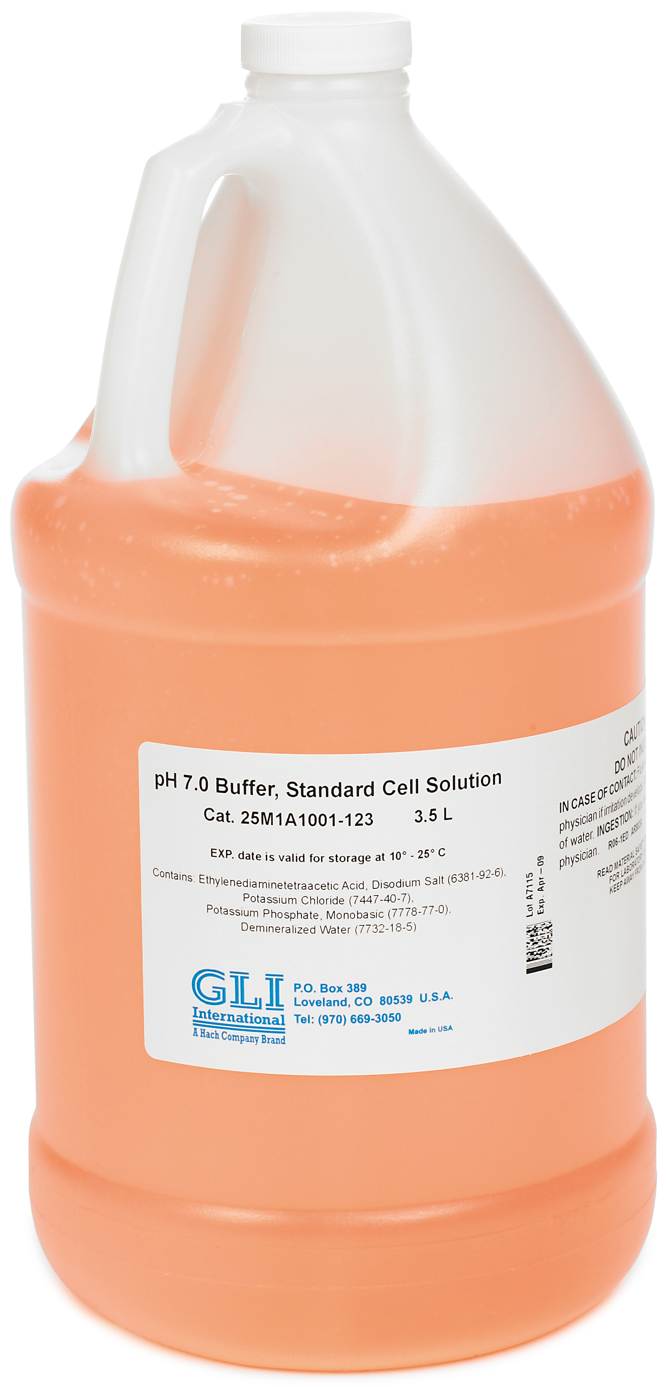 GLI pH 7.0 Buffer, Std Cell 3.5 L | Hach