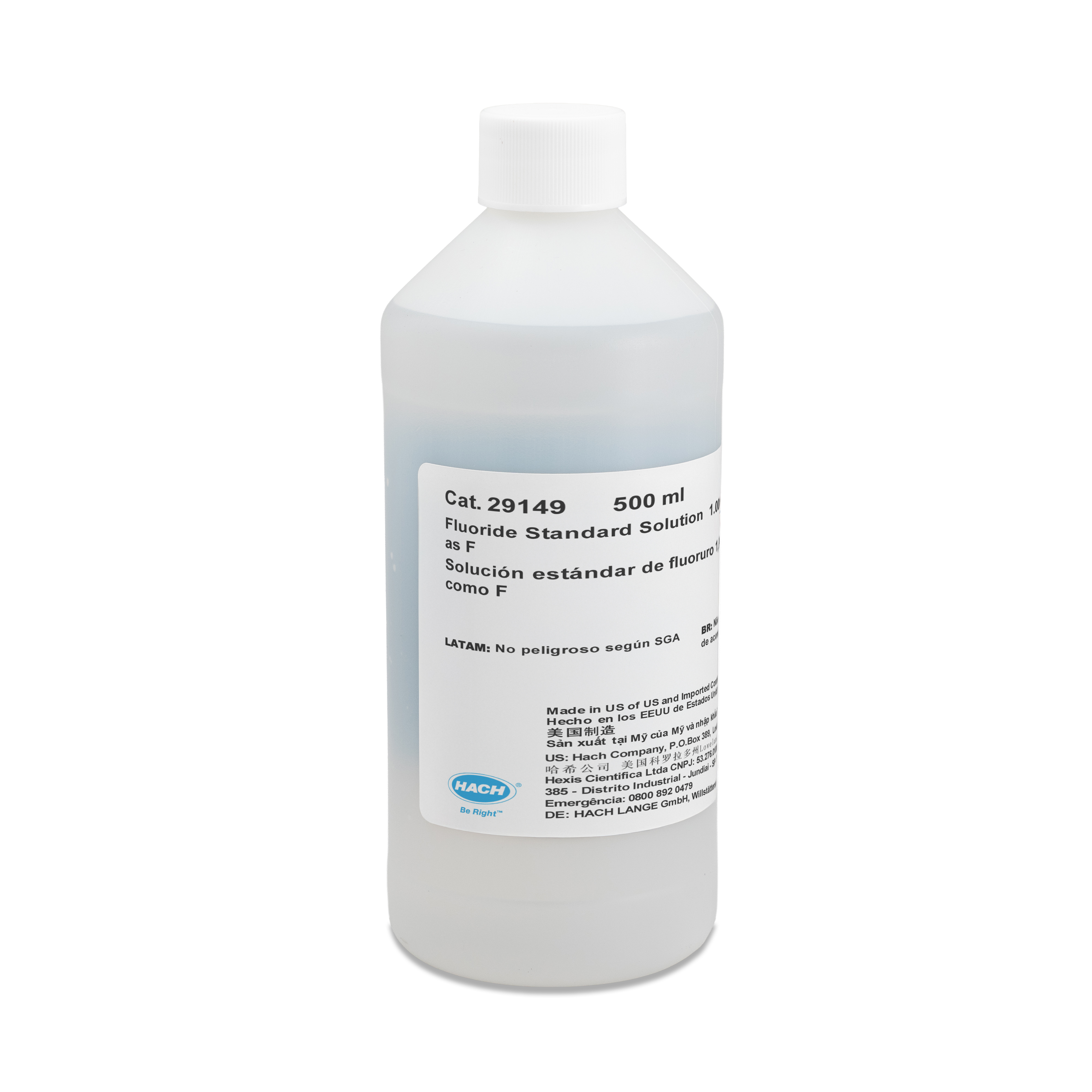 Fluoride Standard Solution, 1 mg/L, 500 mL