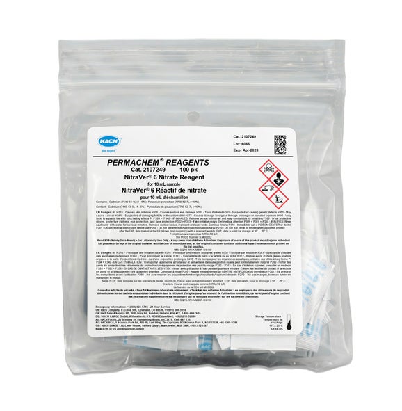 NitraVer® 6 Nitrate Reagent Powder Pillows, 10 mL, pk/100