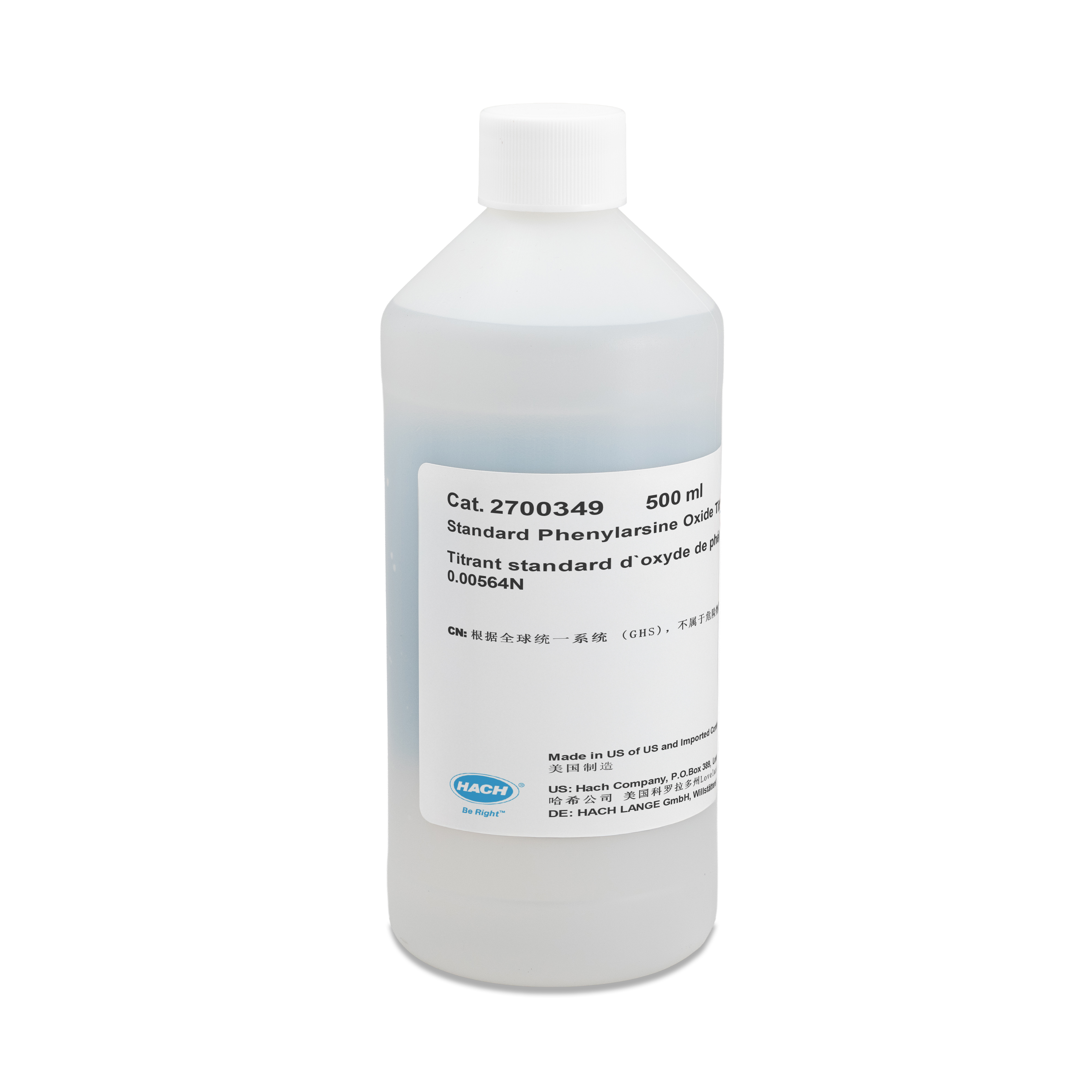 Phenylarsine Oxide (PAO) Titrant, 0.00564N, 500 mL